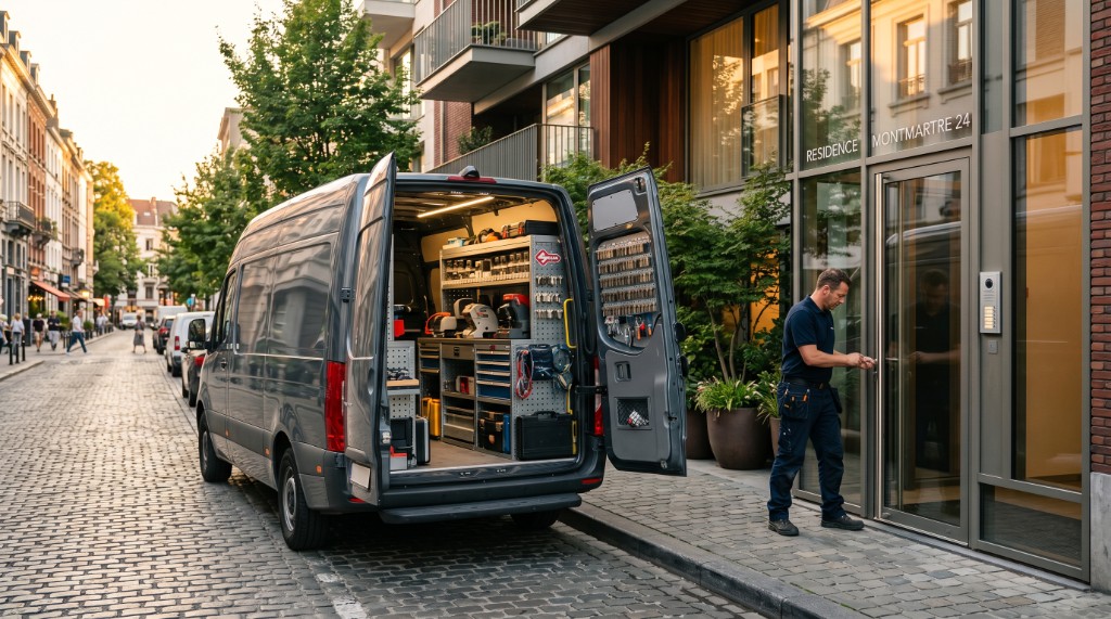 Camion atelier serrurier équipé — intervention Montmartre Paris